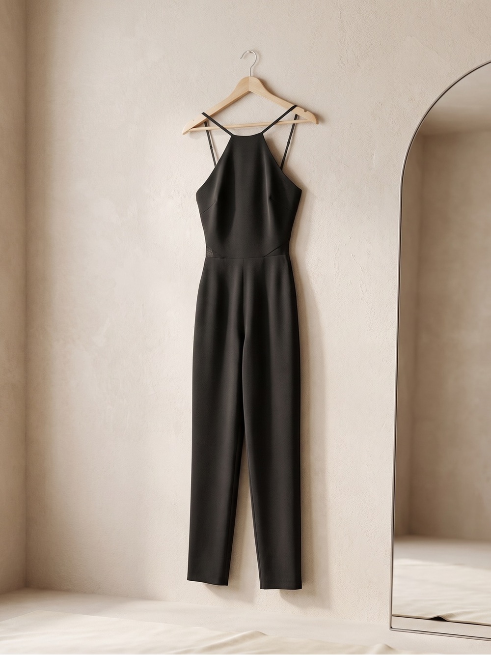 Guess Black Halter Jumpsuit with Thin Straps